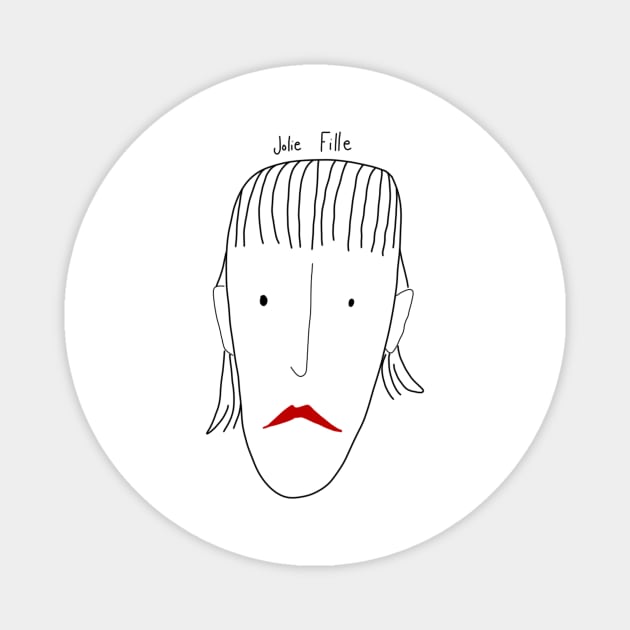 french girl Magnet by Minimalist Co.